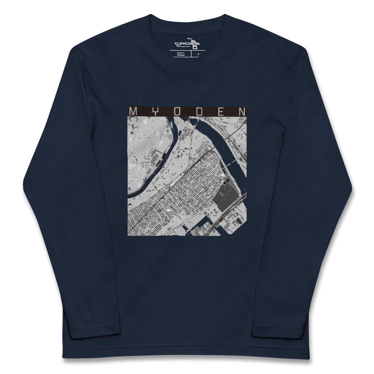 【妙典(千葉県)】地図柄ロングスリーブTシャツ