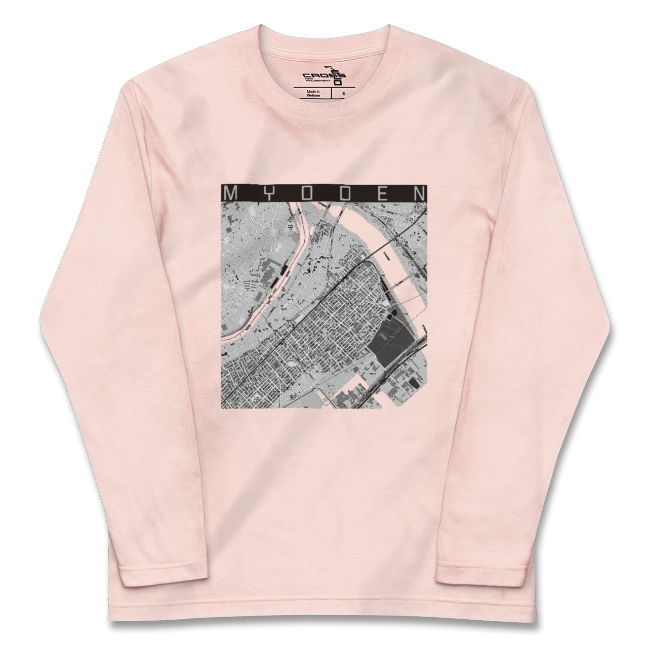 【妙典(千葉県)】地図柄ロングスリーブTシャツ