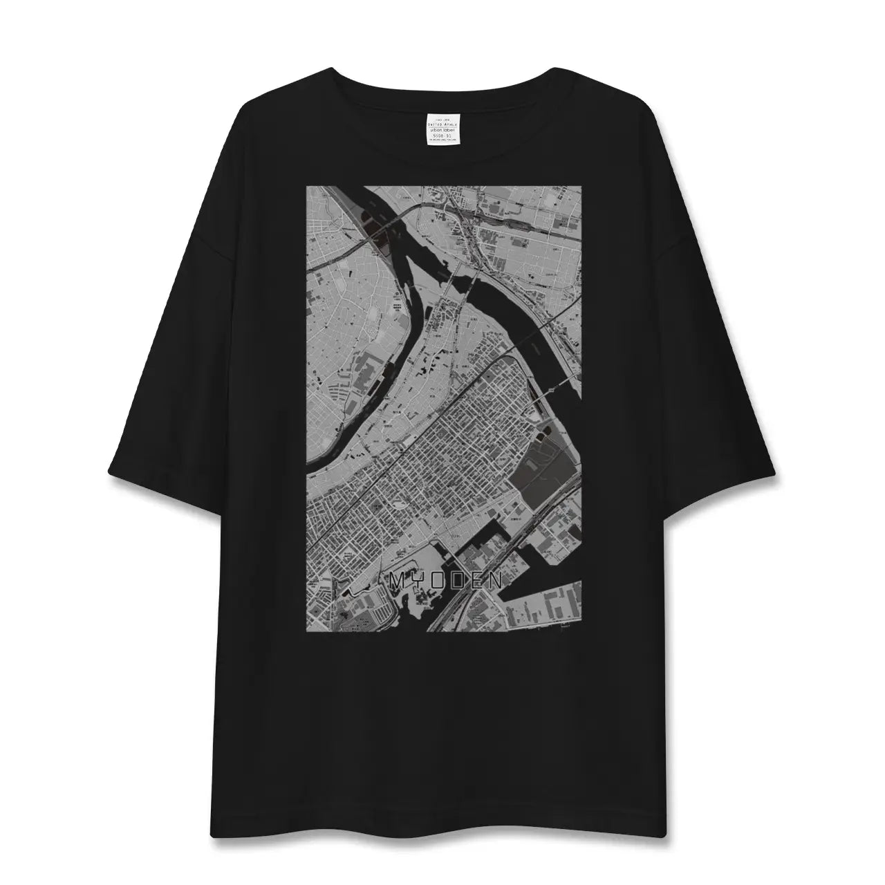 【妙典(千葉県)】地図柄ビッグシルエットTシャツ