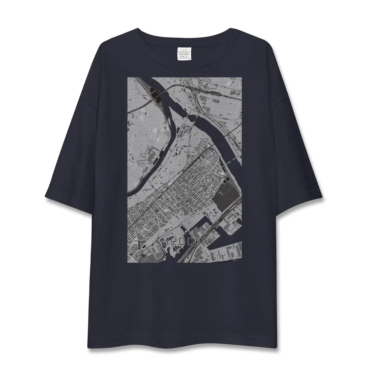 【妙典(千葉県)】地図柄ビッグシルエットTシャツ