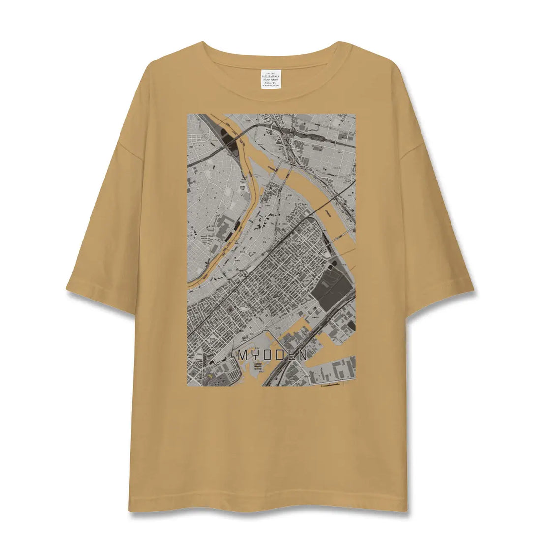 【妙典(千葉県)】地図柄ビッグシルエットTシャツ