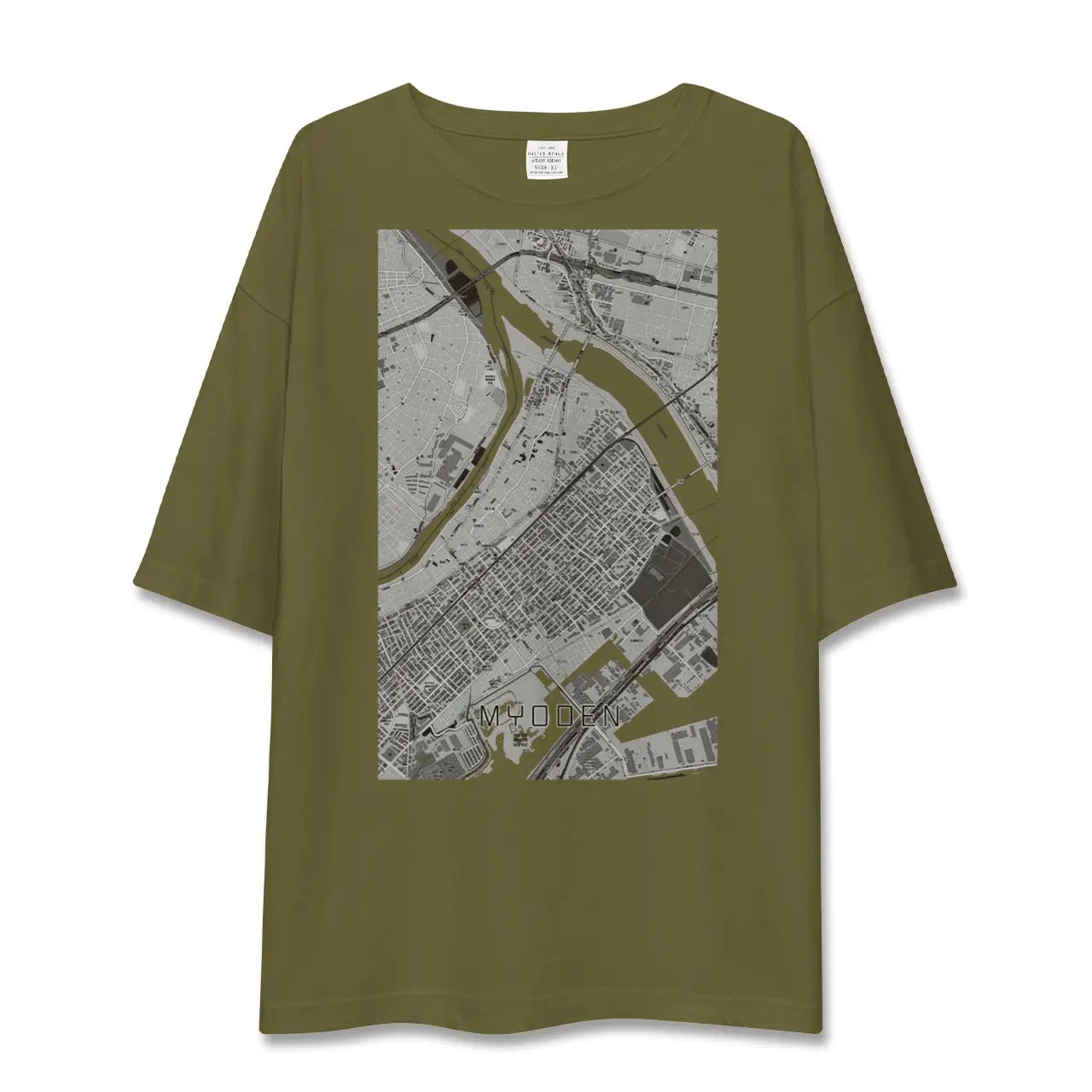 【妙典(千葉県)】地図柄ビッグシルエットTシャツ