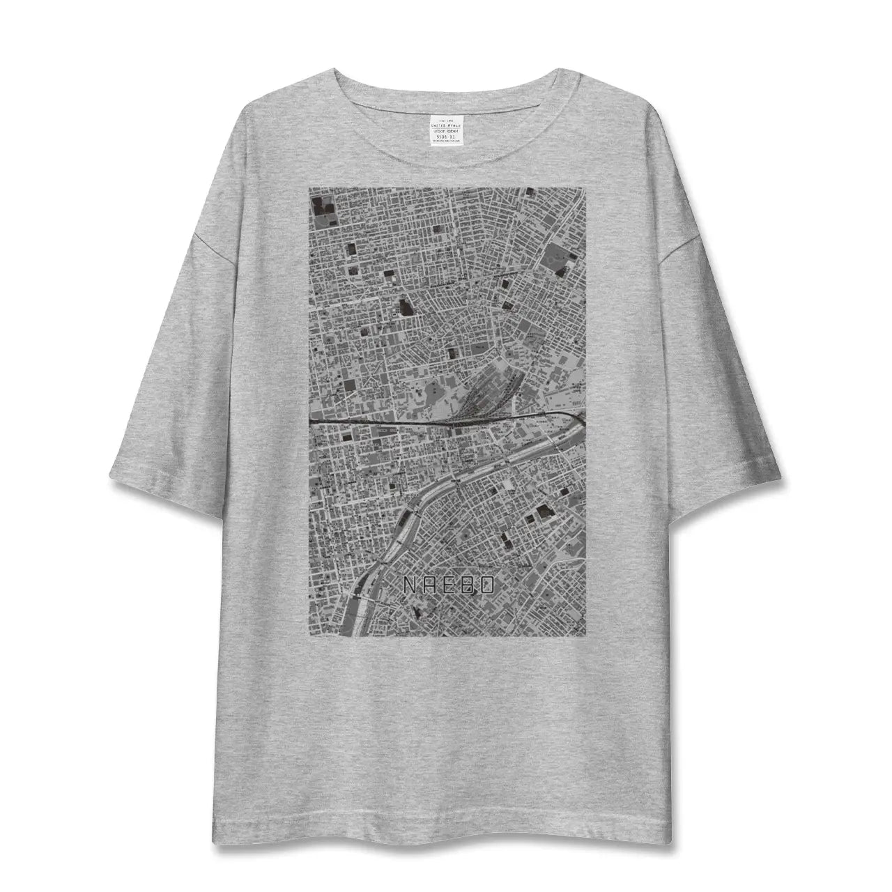 【苗穂(北海道)】地図柄ビッグシルエットTシャツ