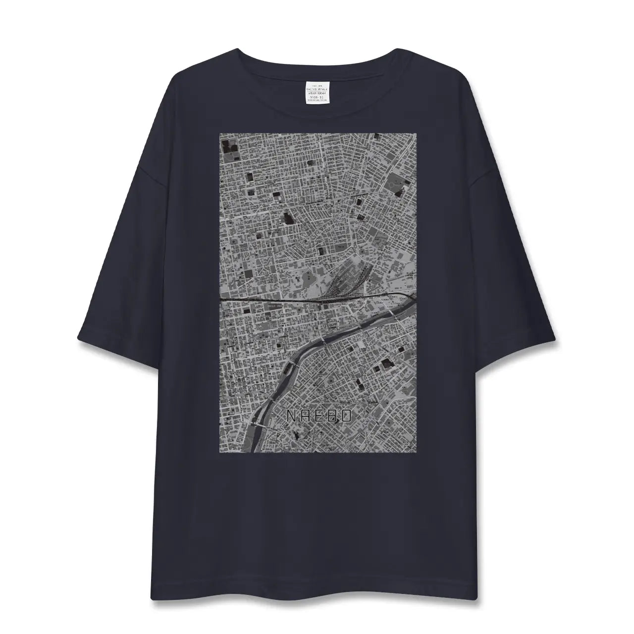 【苗穂(北海道)】地図柄ビッグシルエットTシャツ