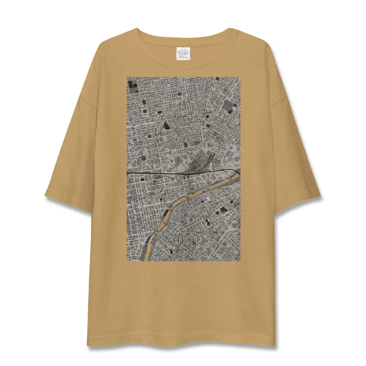 【苗穂(北海道)】地図柄ビッグシルエットTシャツ