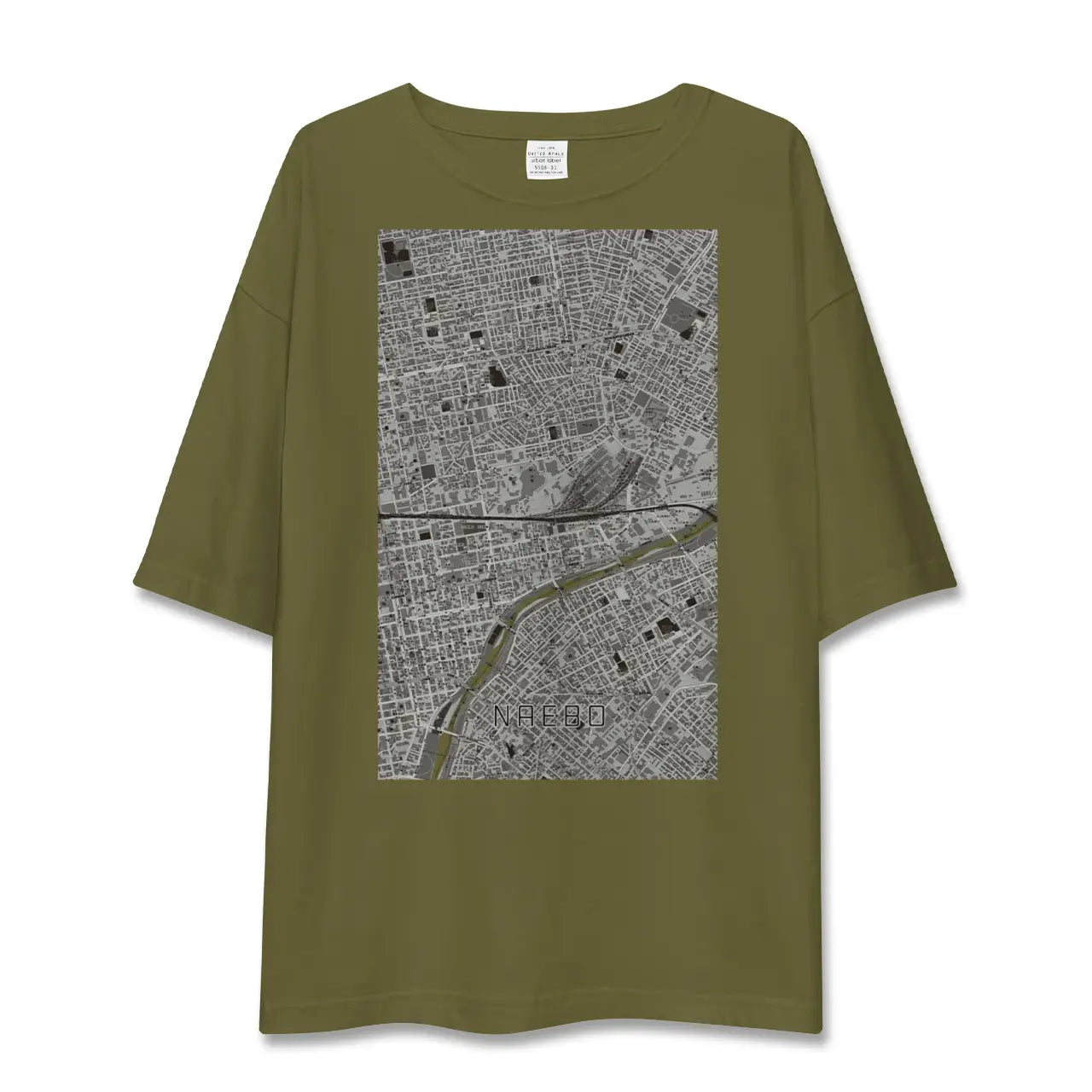 【苗穂(北海道)】地図柄ビッグシルエットTシャツ