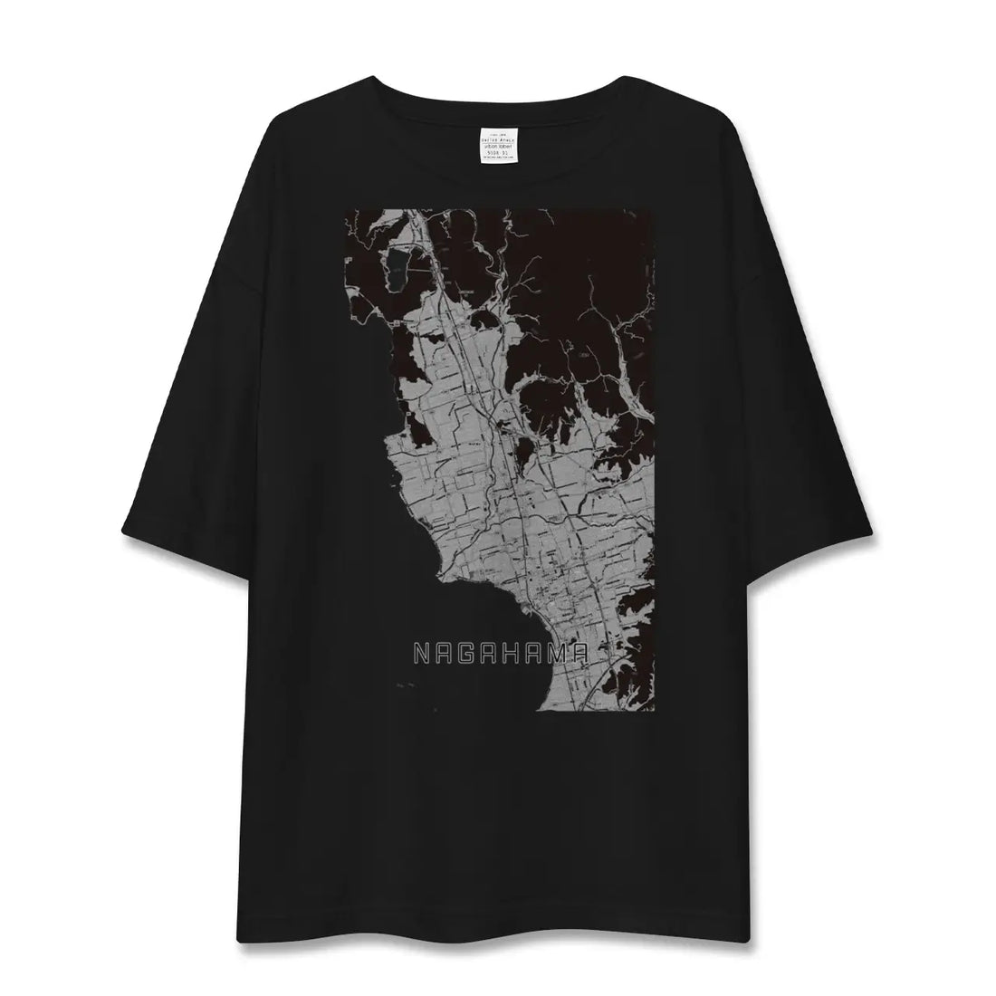 【長浜(滋賀県)】地図柄ビッグシルエットTシャツ