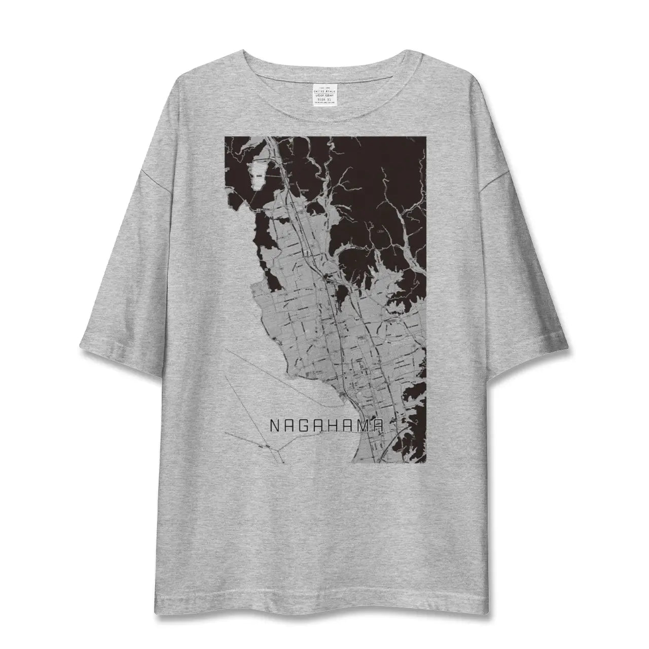 【長浜(滋賀県)】地図柄ビッグシルエットTシャツ