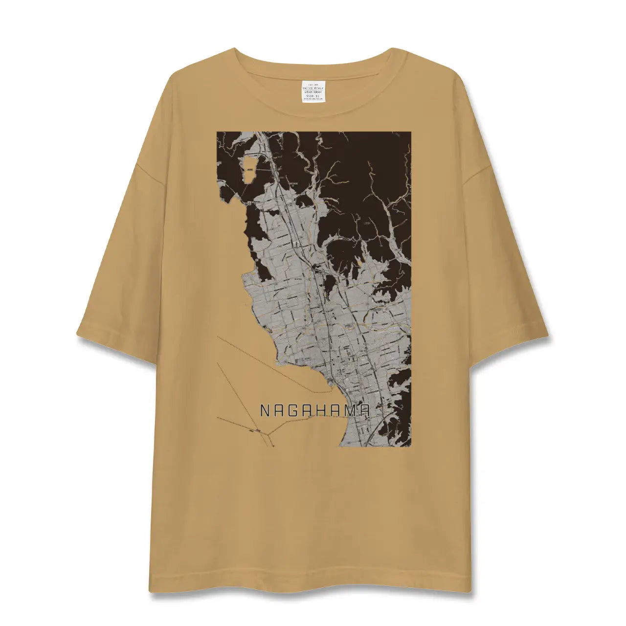 【長浜(滋賀県)】地図柄ビッグシルエットTシャツ