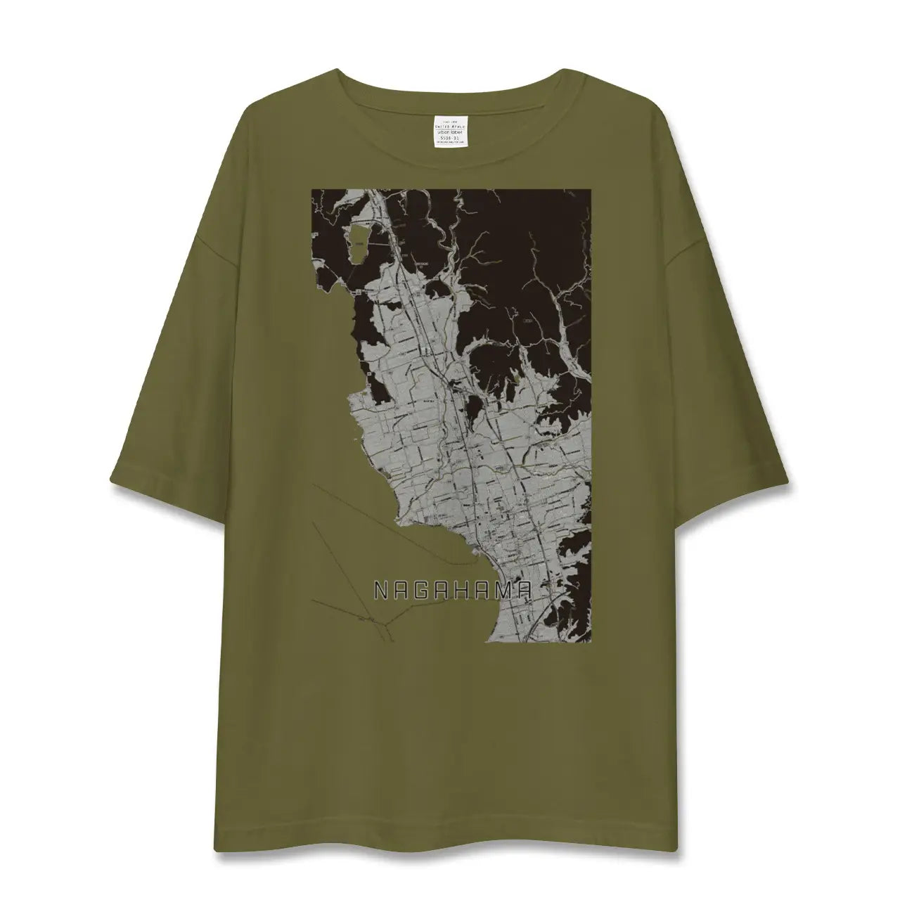 【長浜(滋賀県)】地図柄ビッグシルエットTシャツ