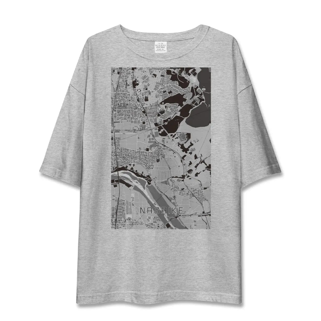 【長池(京都府)】地図柄ビッグシルエットTシャツ