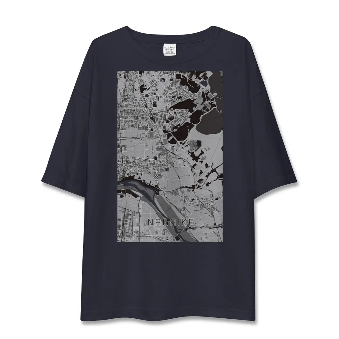 【長池(京都府)】地図柄ビッグシルエットTシャツ