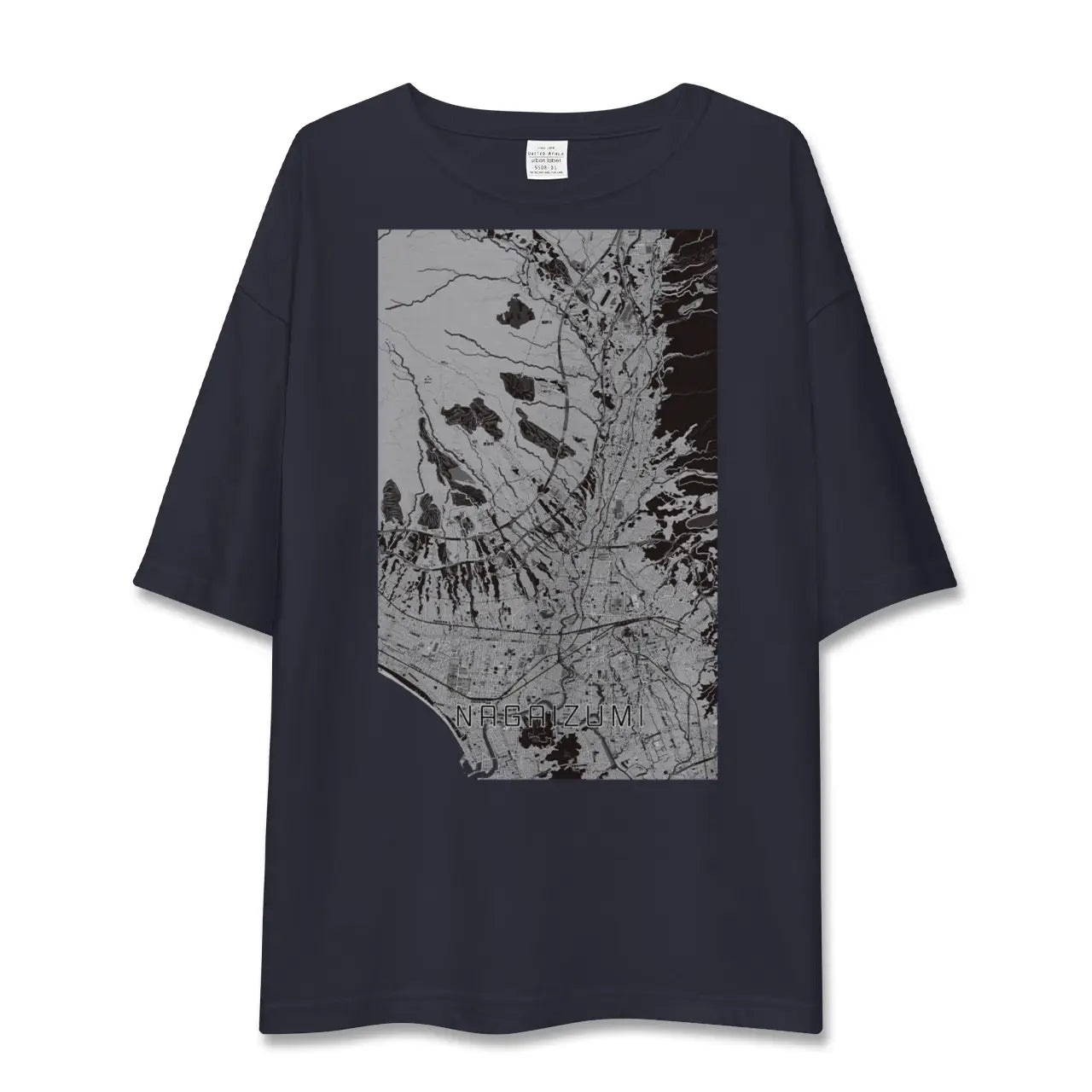 【長泉(静岡県)】地図柄ビッグシルエットTシャツ