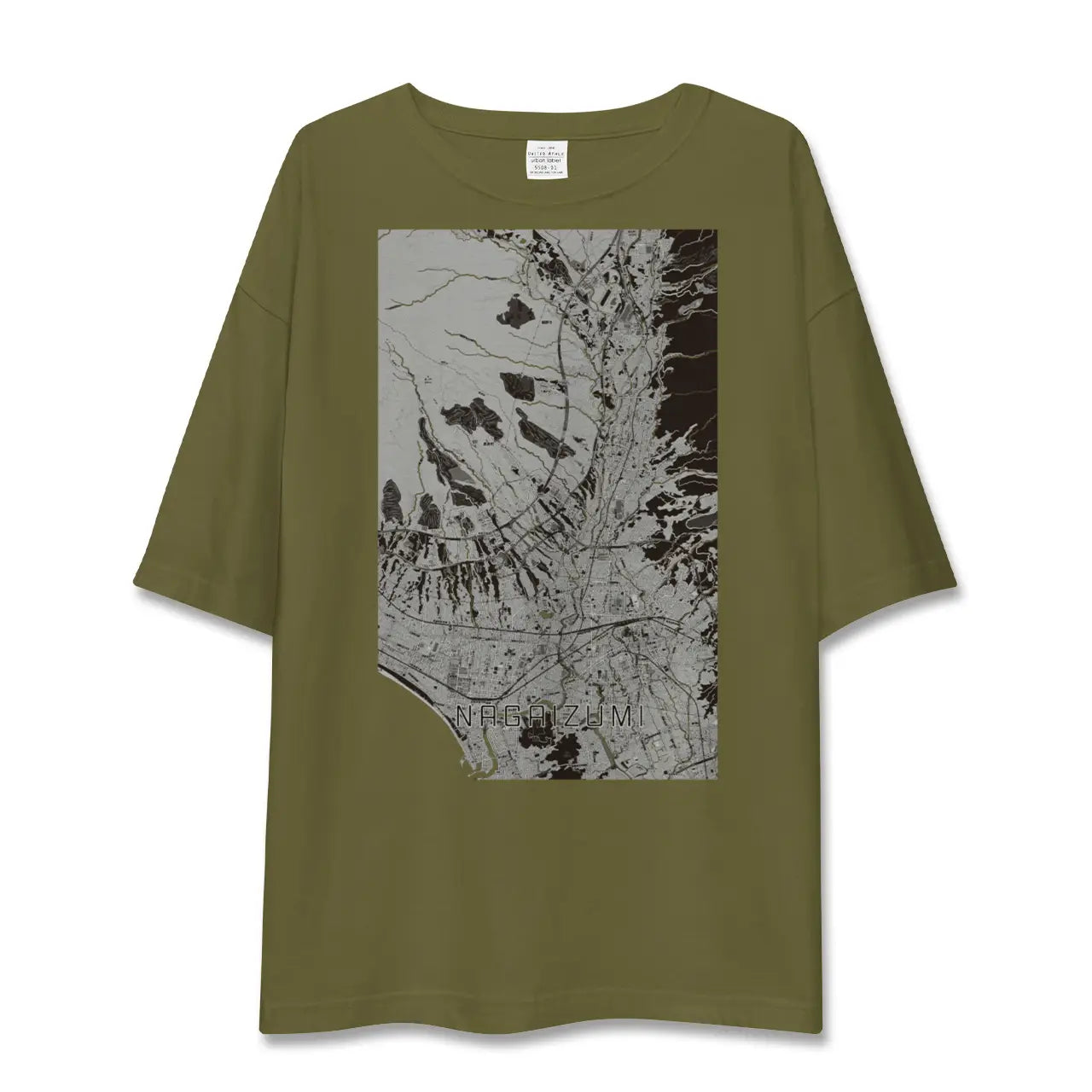 【長泉(静岡県)】地図柄ビッグシルエットTシャツ