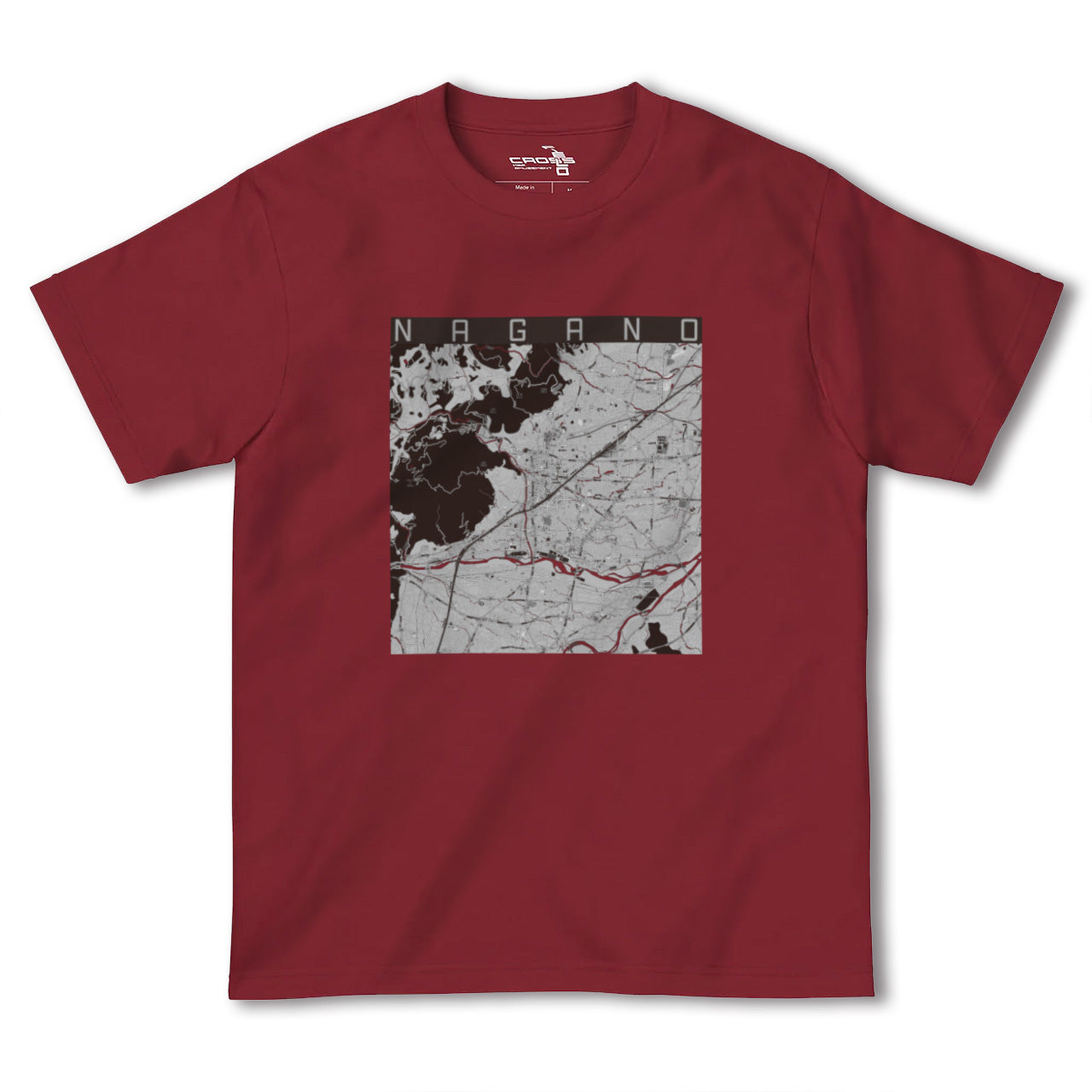 【長野(長野県)】地図柄ヘビーウェイトTシャツ
