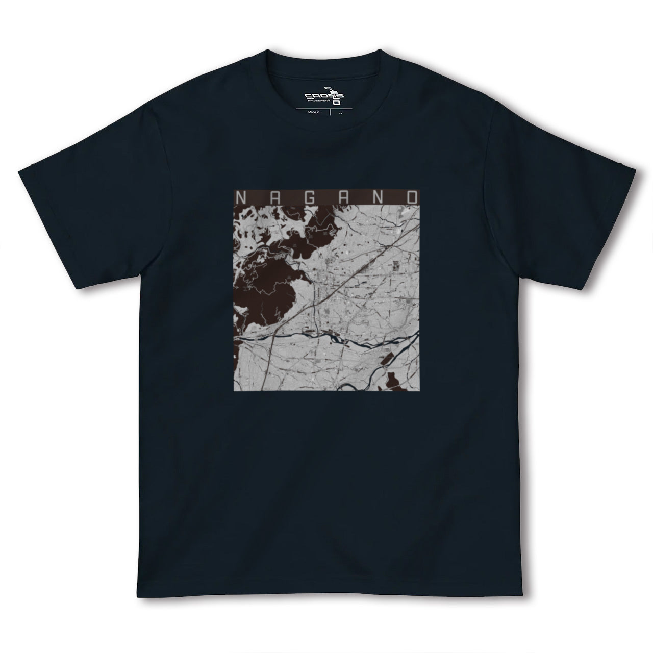 【長野(長野県)】地図柄ヘビーウェイトTシャツ