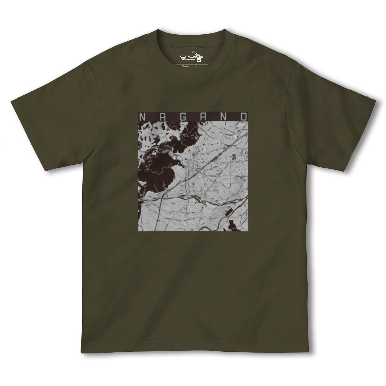 【長野(長野県)】地図柄ヘビーウェイトTシャツ