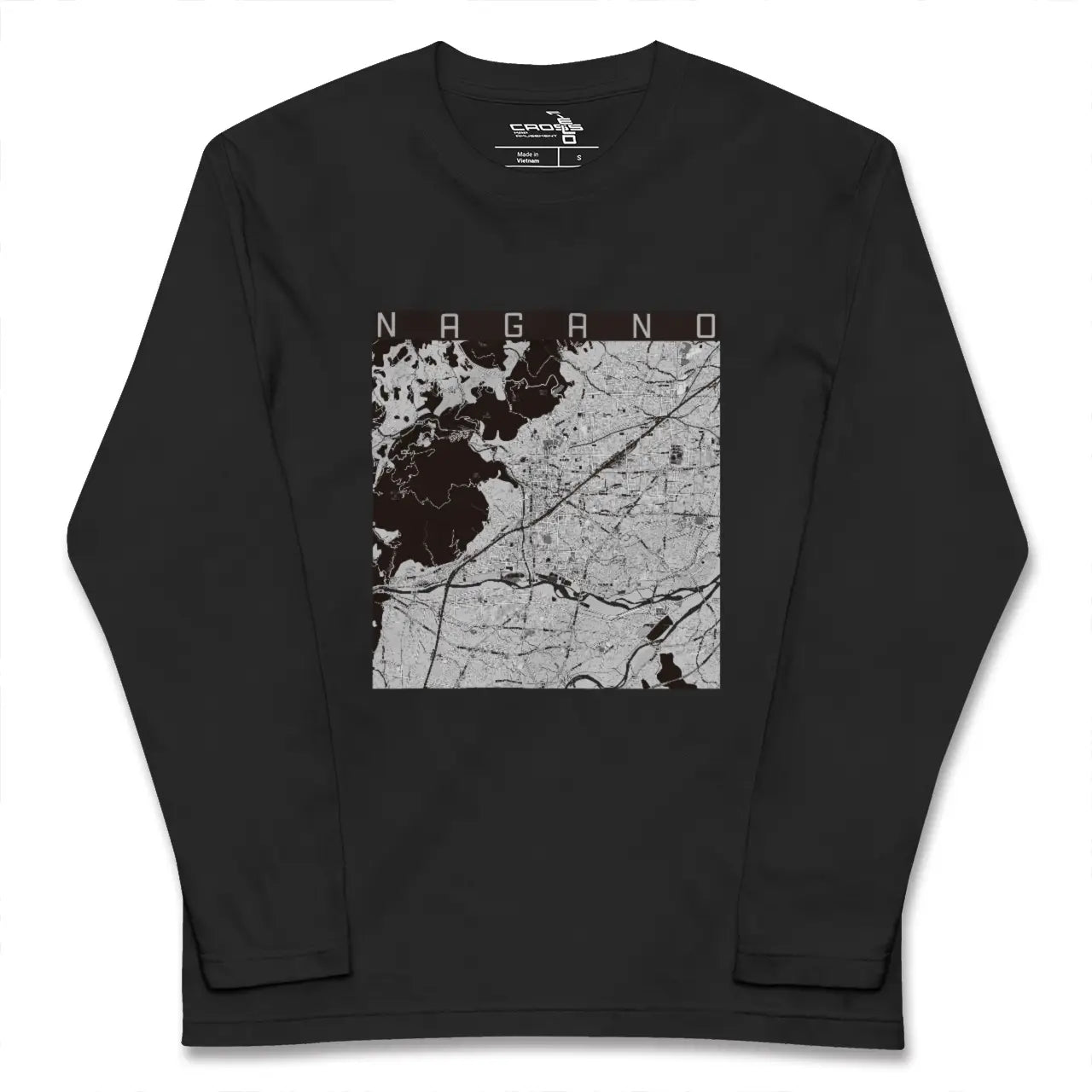 【長野(長野県)】地図柄ロングスリーブTシャツ