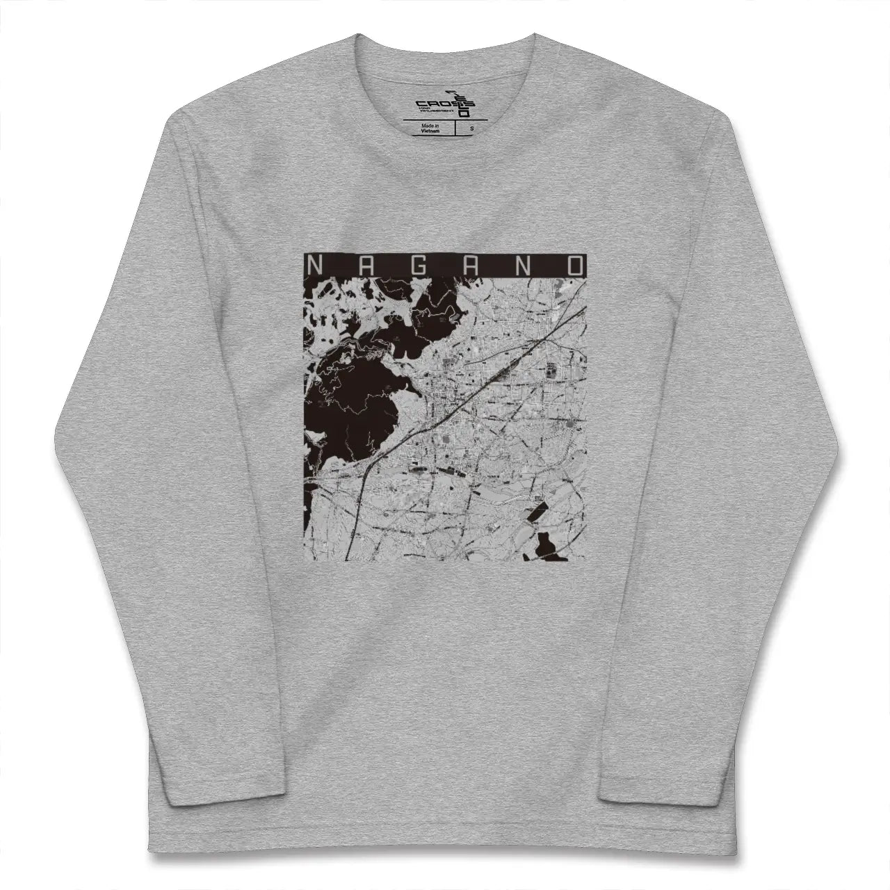 【長野(長野県)】地図柄ロングスリーブTシャツ