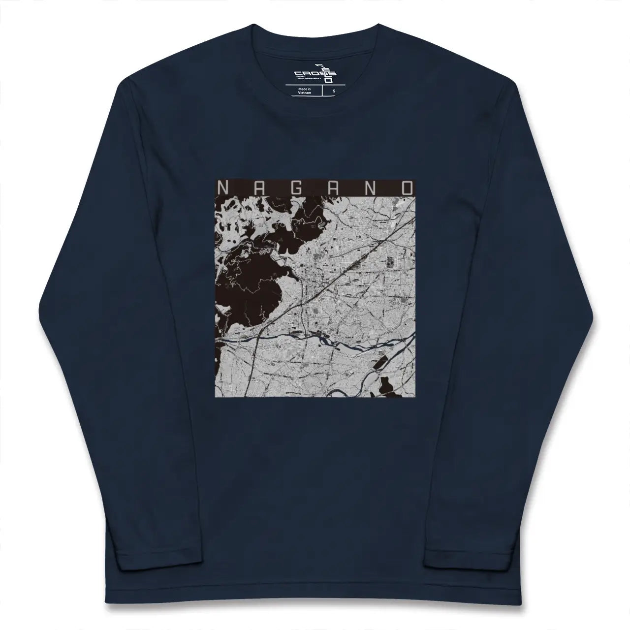 【長野(長野県)】地図柄ロングスリーブTシャツ