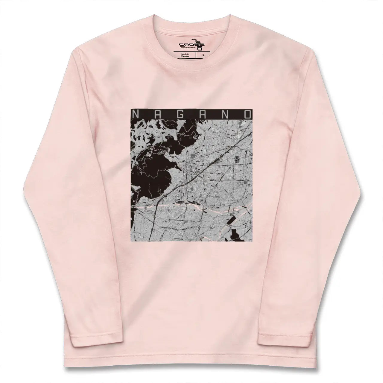 【長野(長野県)】地図柄ロングスリーブTシャツ