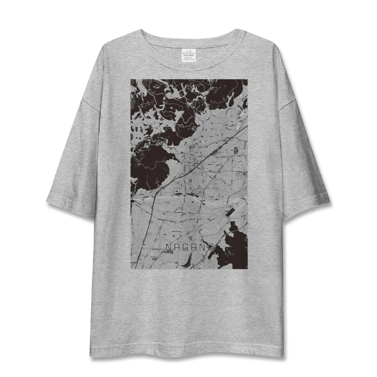 【長野(長野県)】地図柄ビッグシルエットTシャツ