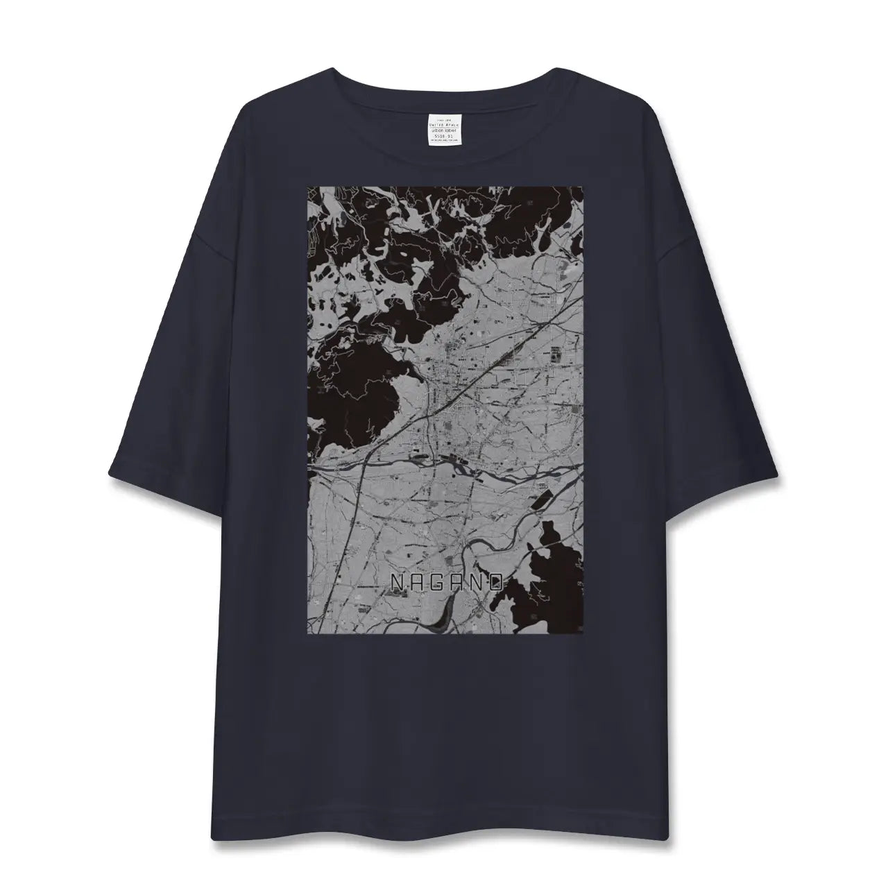 【長野(長野県)】地図柄ビッグシルエットTシャツ