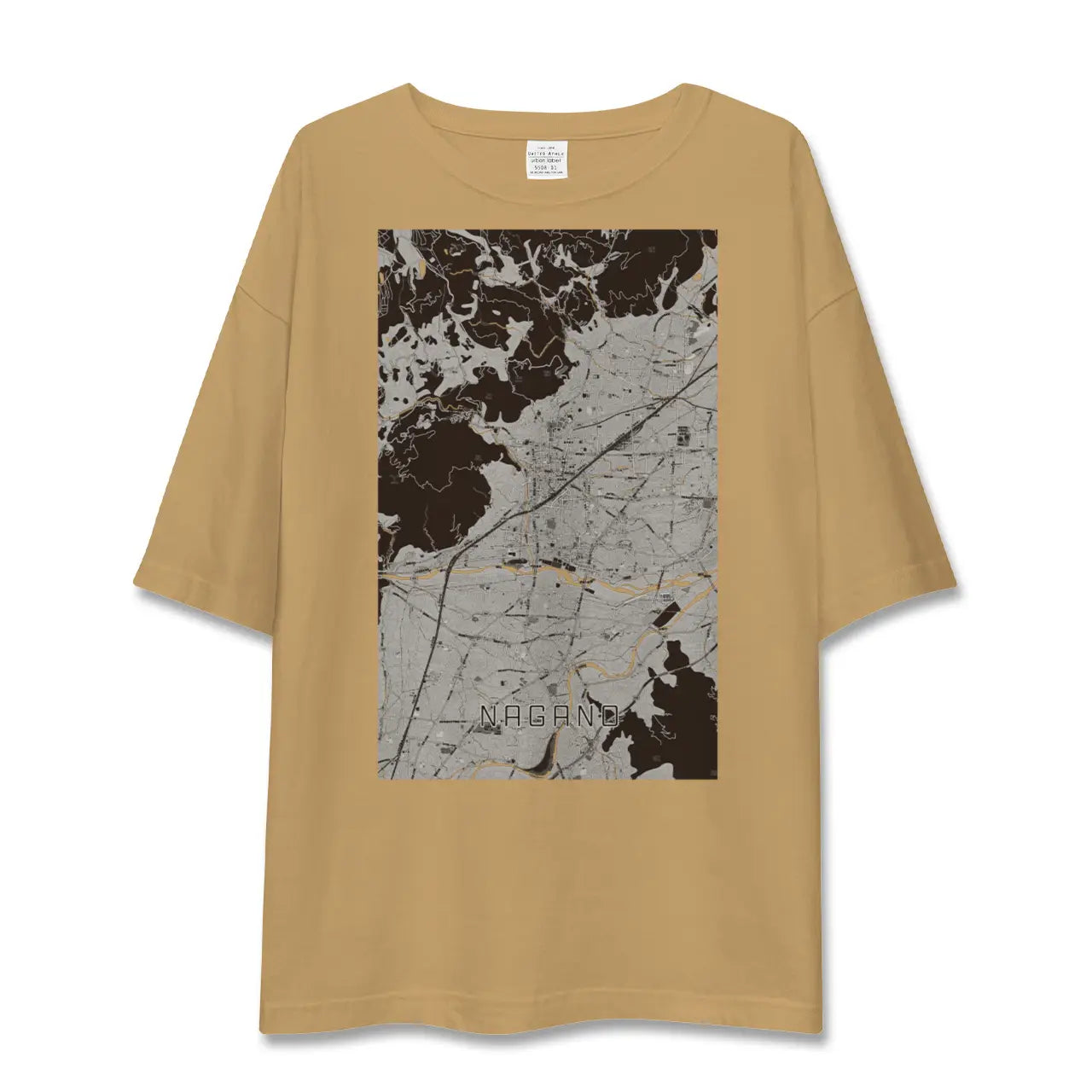 【長野(長野県)】地図柄ビッグシルエットTシャツ