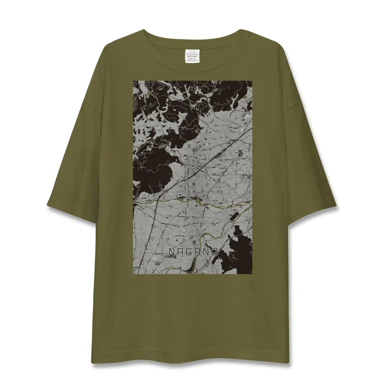 【長野(長野県)】地図柄ビッグシルエットTシャツ