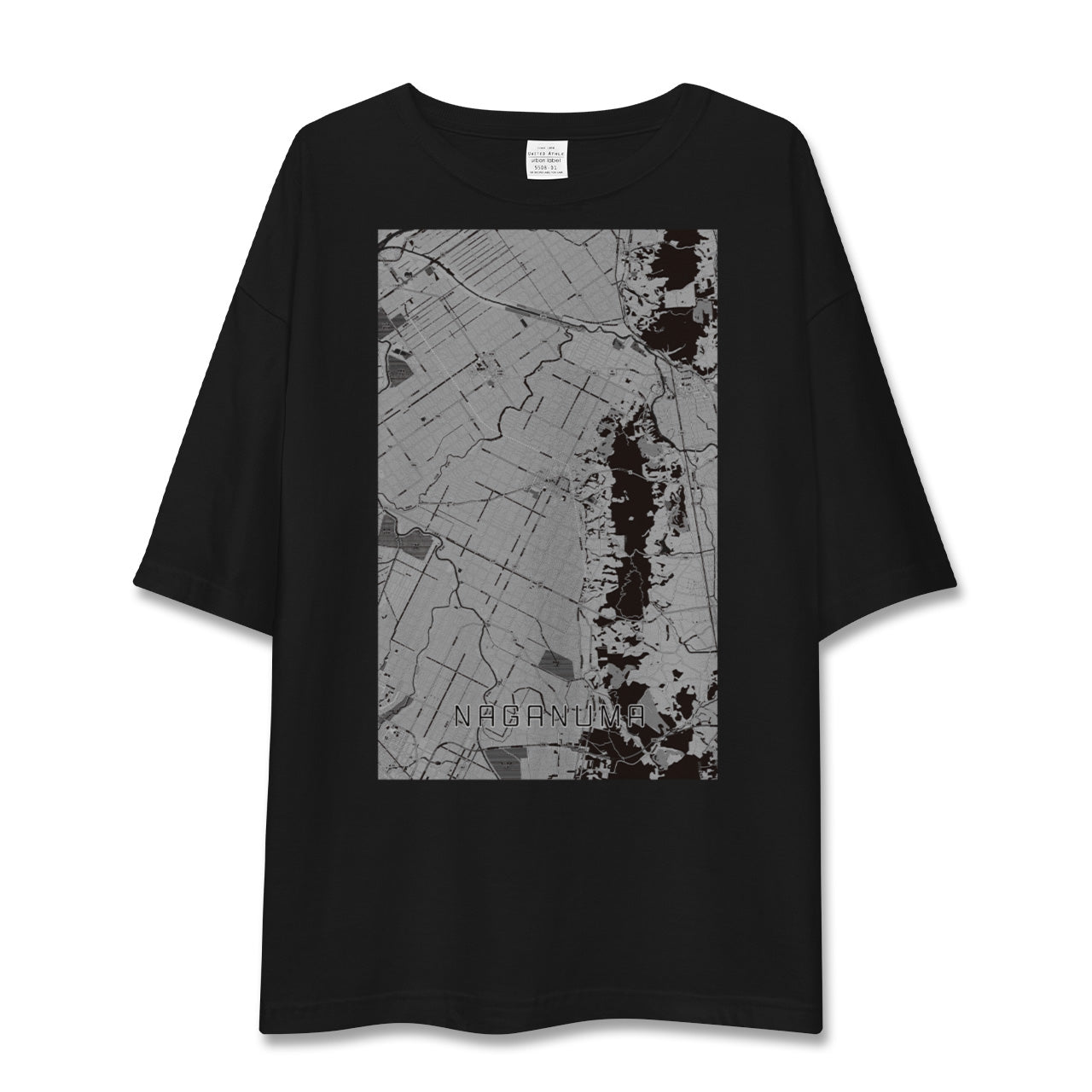 【長沼(北海道)】地図柄ビッグシルエットTシャツ