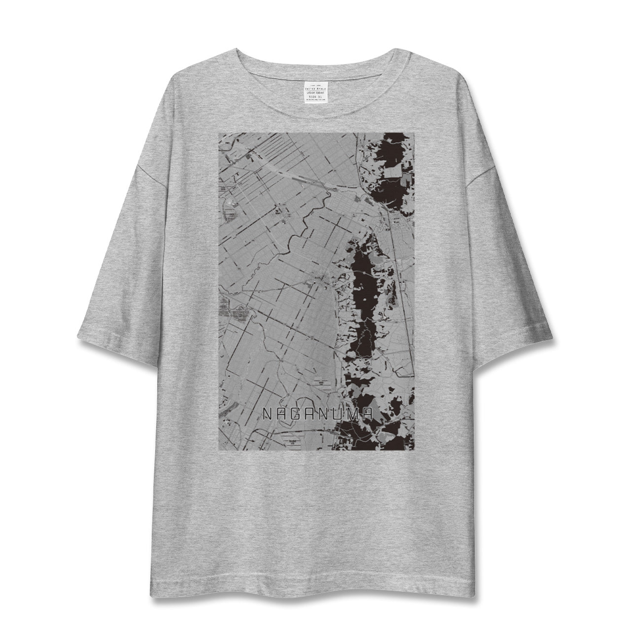 【長沼(北海道)】地図柄ビッグシルエットTシャツ