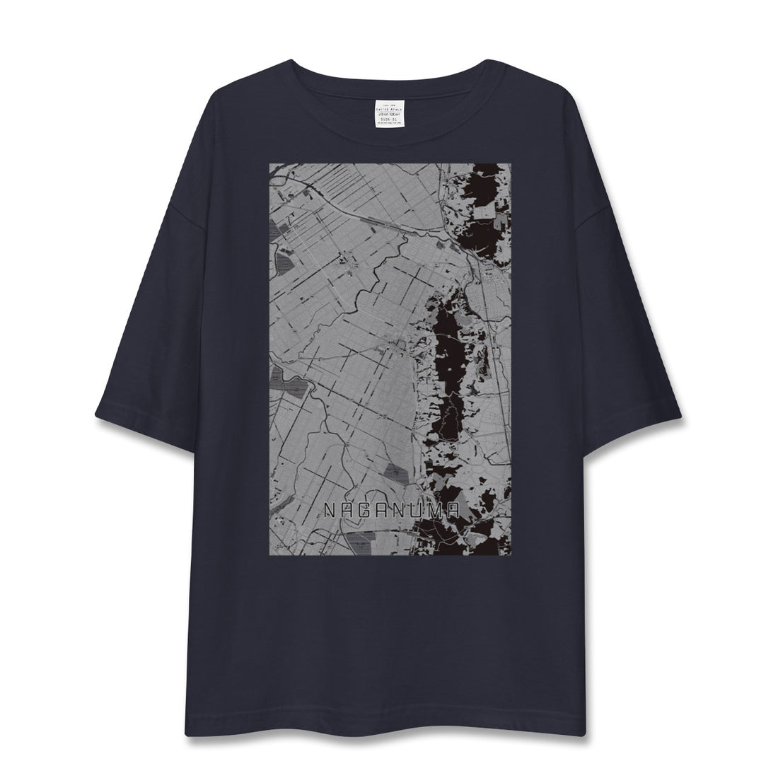 【長沼(北海道)】地図柄ビッグシルエットTシャツ