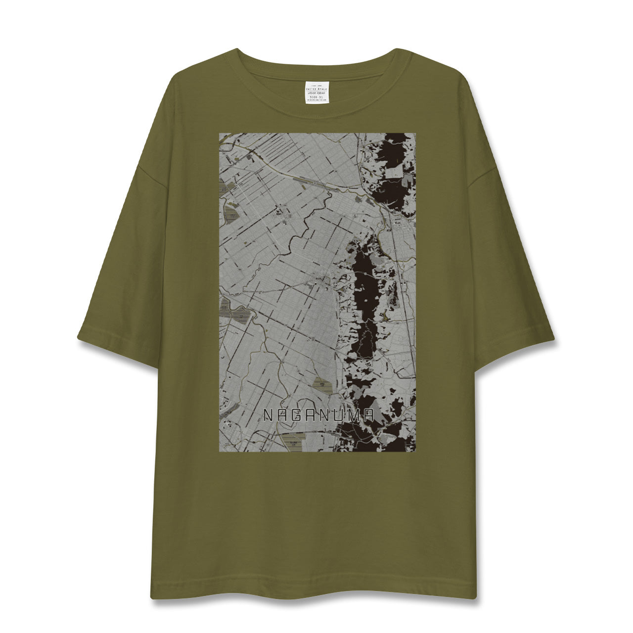 【長沼(北海道)】地図柄ビッグシルエットTシャツ