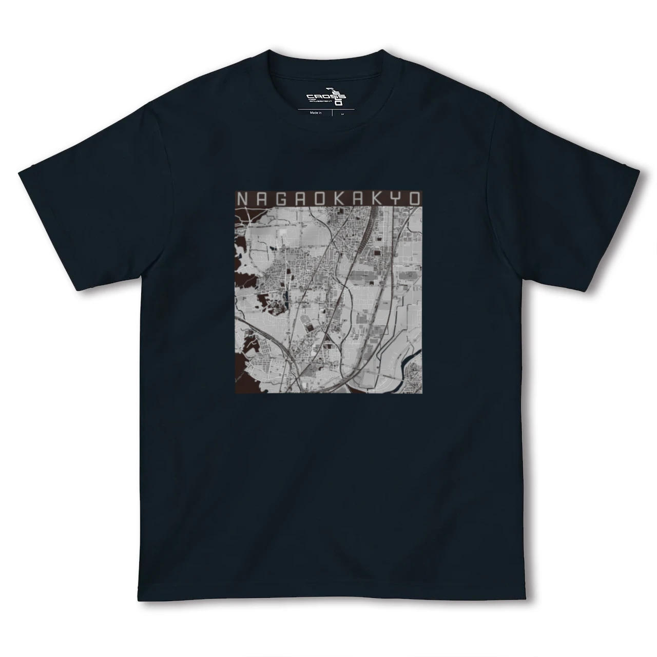 【長岡京(京都府)】地図柄ヘビーウェイトTシャツ