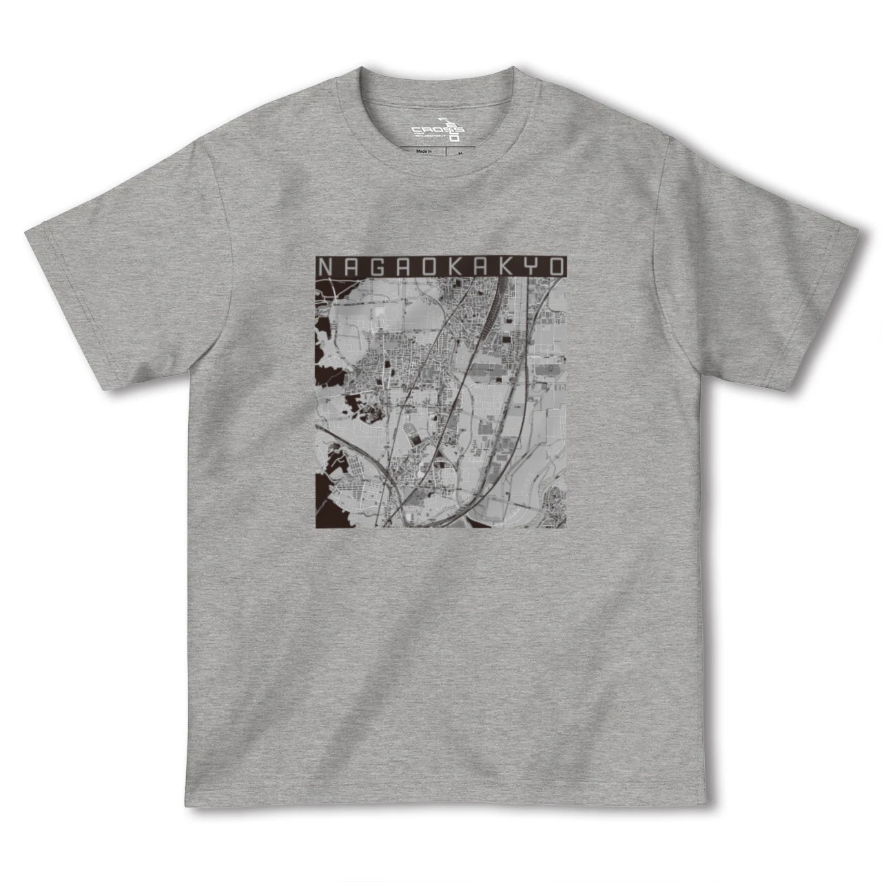 【長岡京(京都府)】地図柄ヘビーウェイトTシャツ