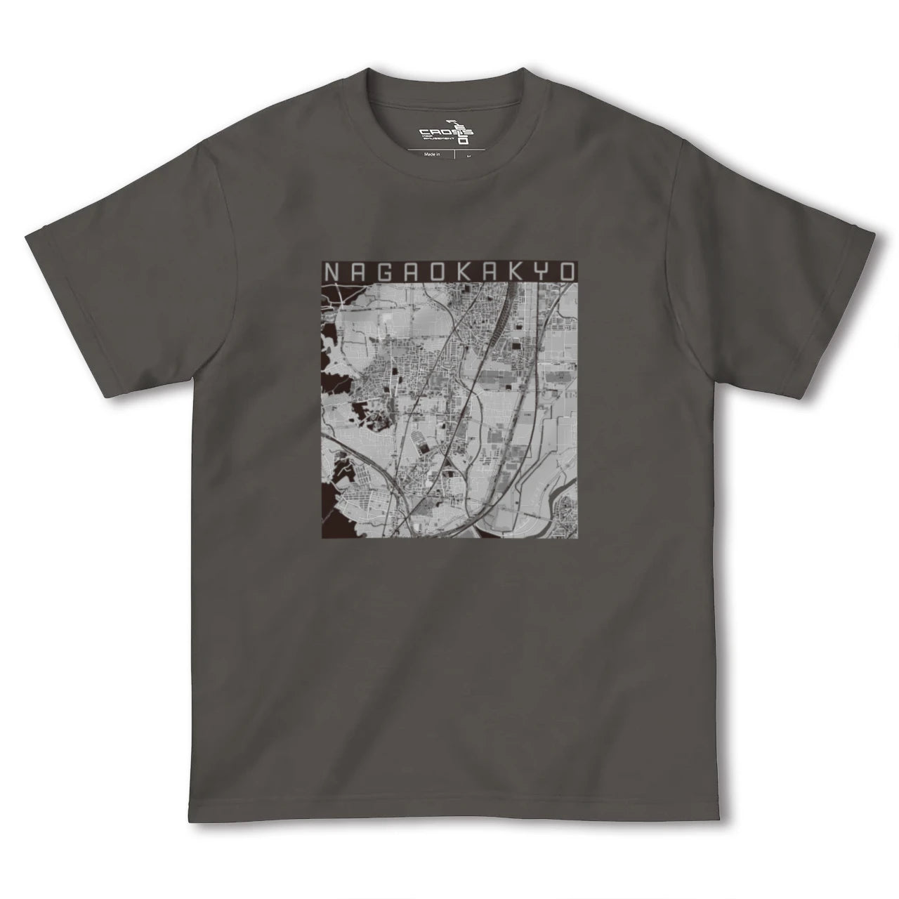 【長岡京(京都府)】地図柄ヘビーウェイトTシャツ