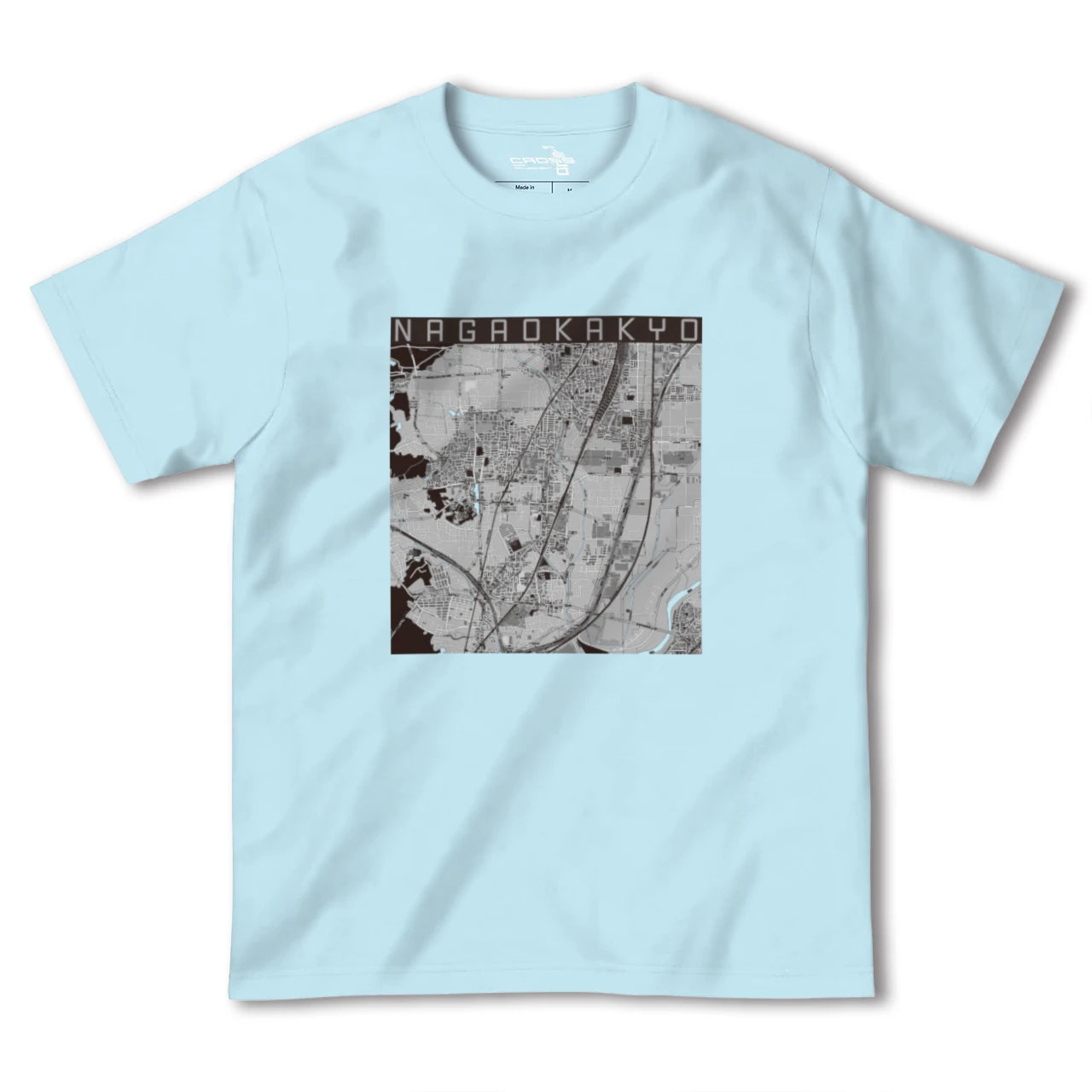 【長岡京(京都府)】地図柄ヘビーウェイトTシャツ
