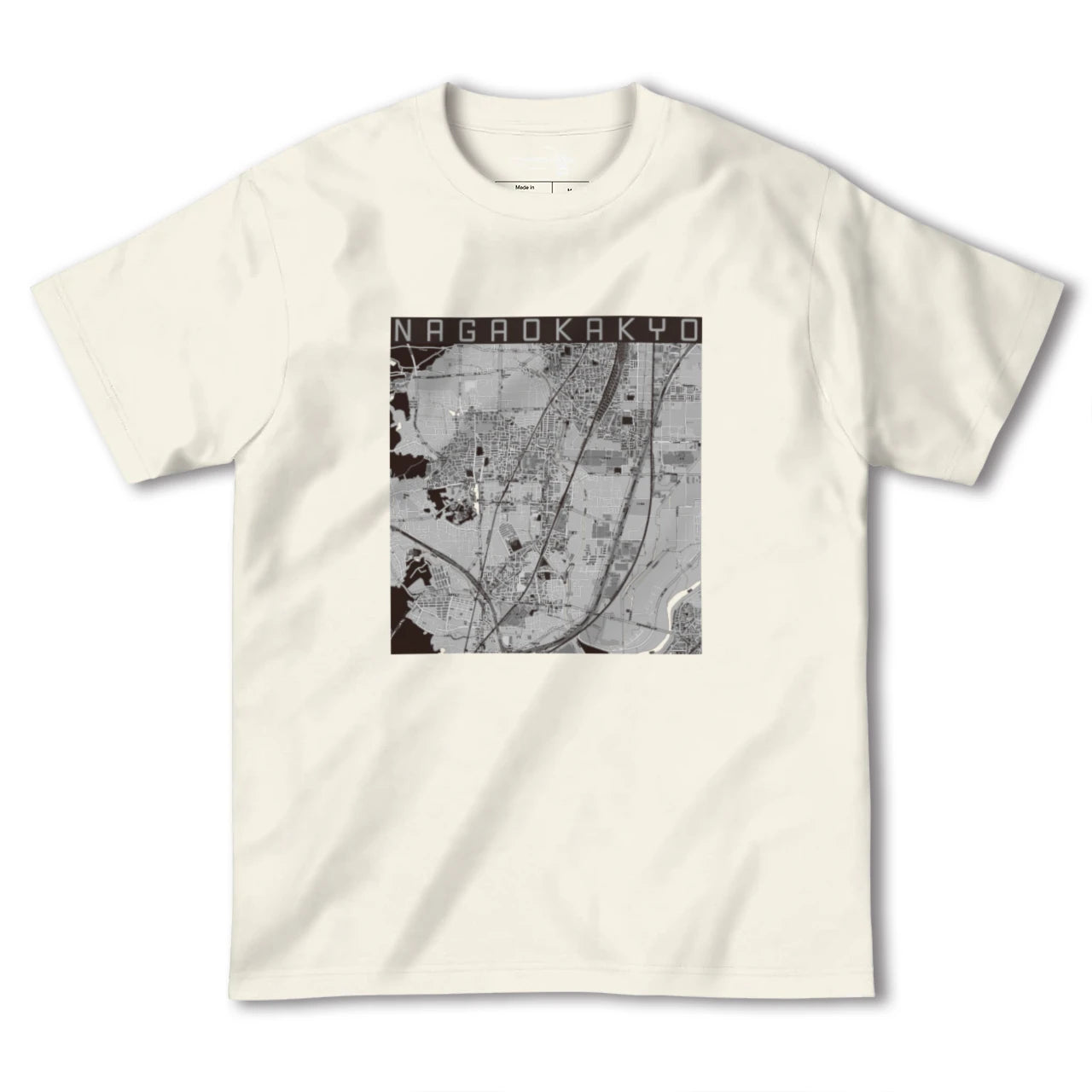 【長岡京(京都府)】地図柄ヘビーウェイトTシャツ