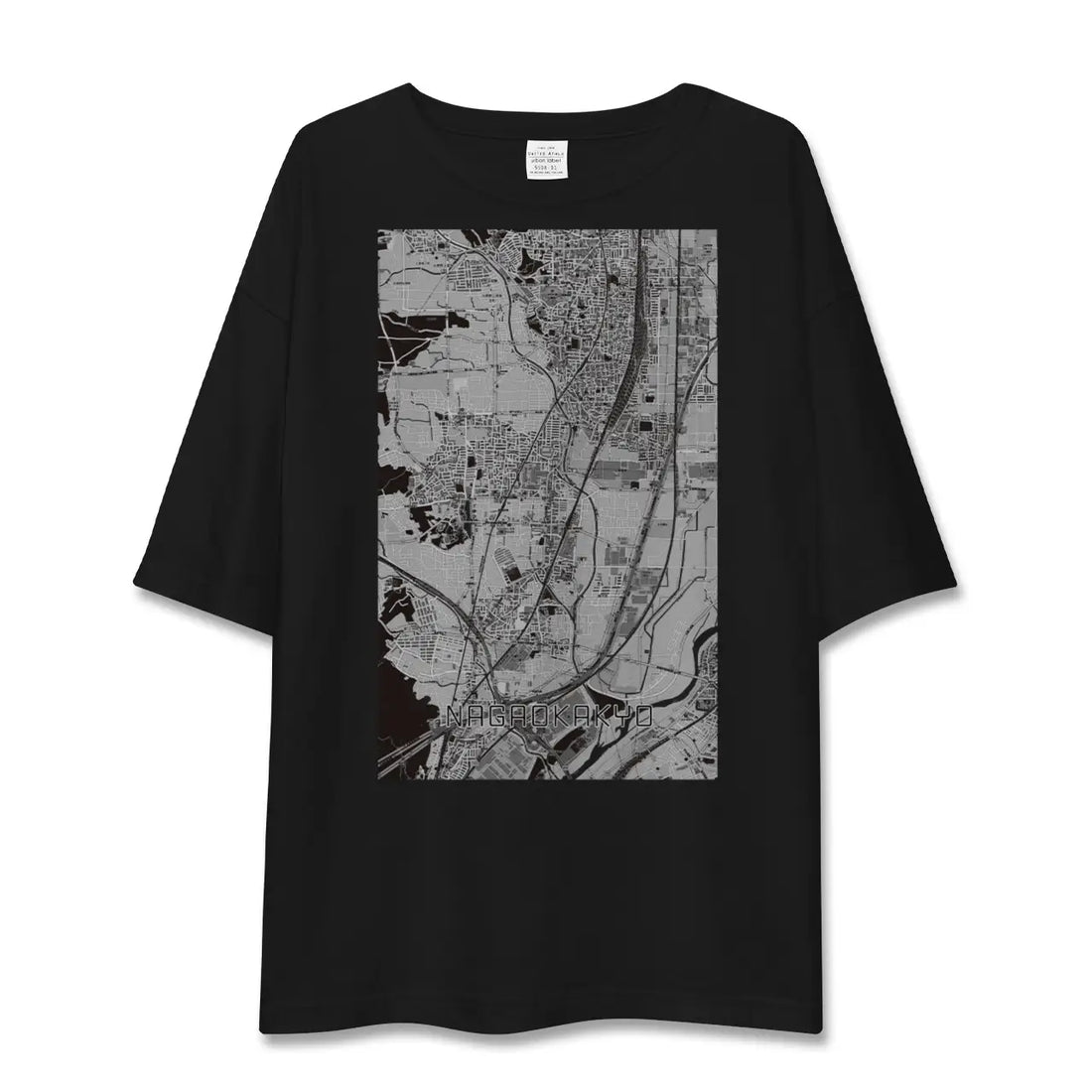 【長岡京(京都府)】地図柄ビッグシルエットTシャツ