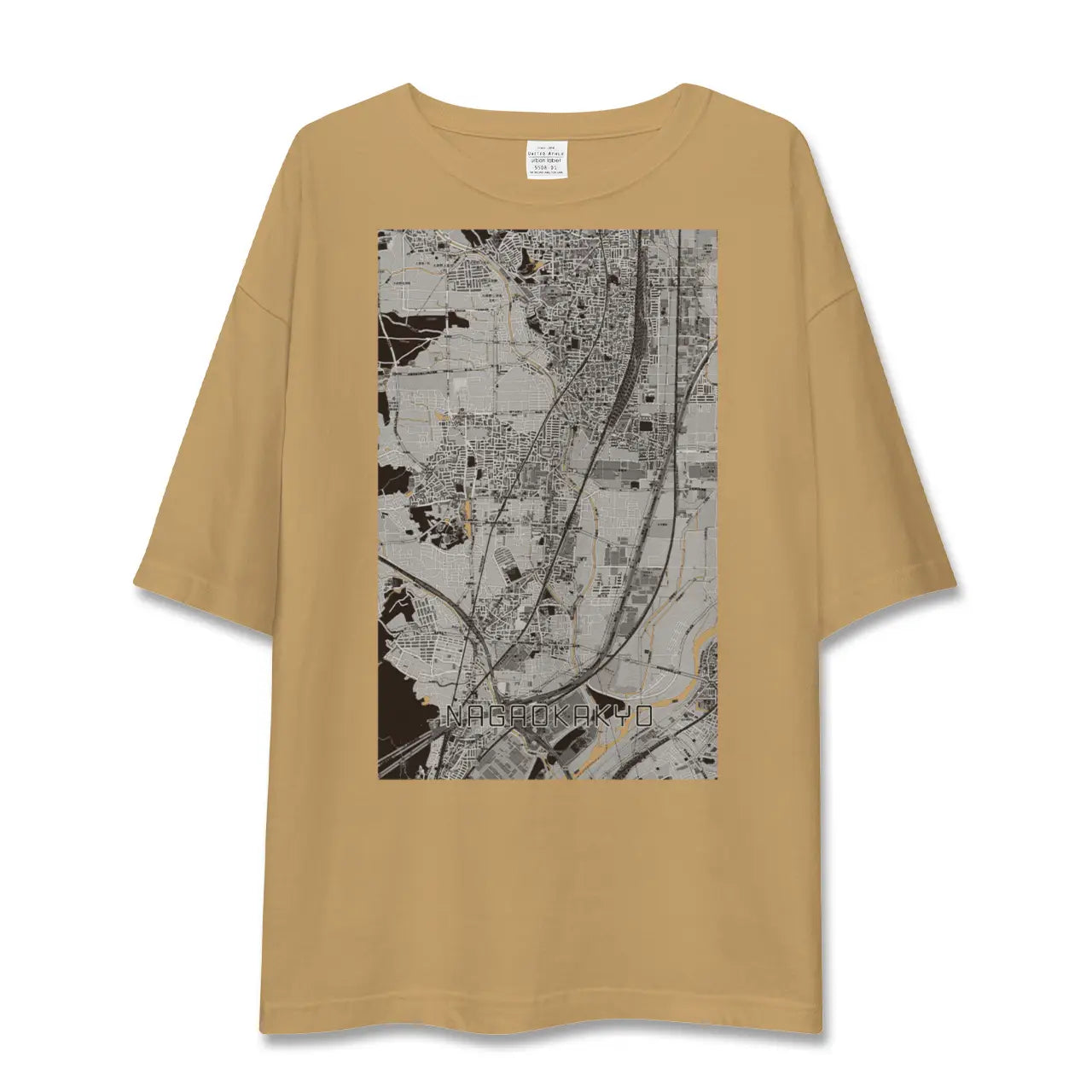 【長岡京(京都府)】地図柄ビッグシルエットTシャツ
