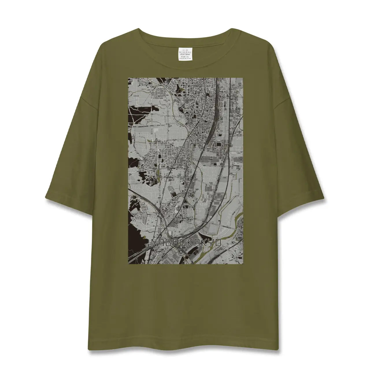 【長岡京(京都府)】地図柄ビッグシルエットTシャツ