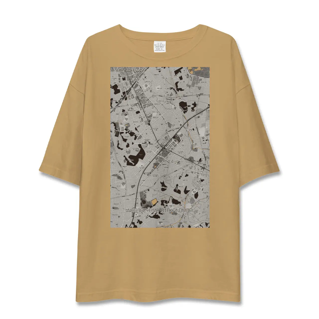 【流山おおたかの森(千葉県)】地図柄ビッグシルエットTシャツ