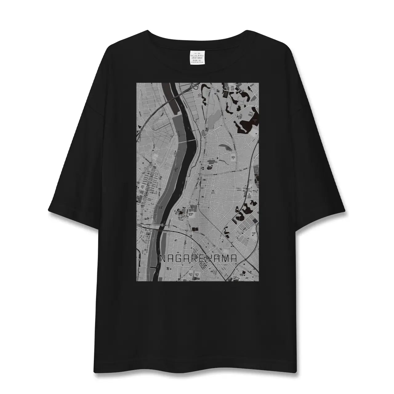 【流山(千葉県)】地図柄ビッグシルエットTシャツ