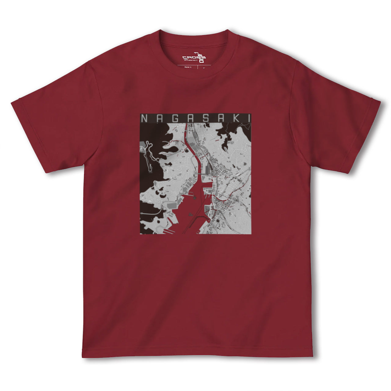 【長崎(長崎県)】地図柄ヘビーウェイトTシャツ