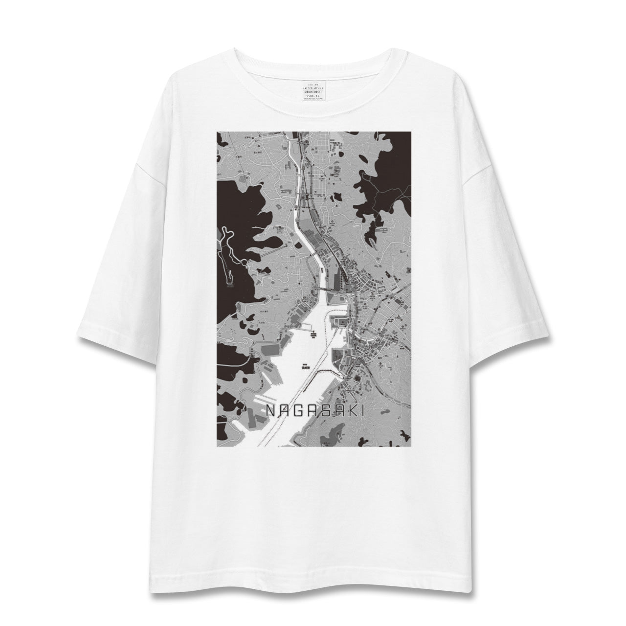 【長崎(長崎県)】地図柄ビッグシルエットTシャツ