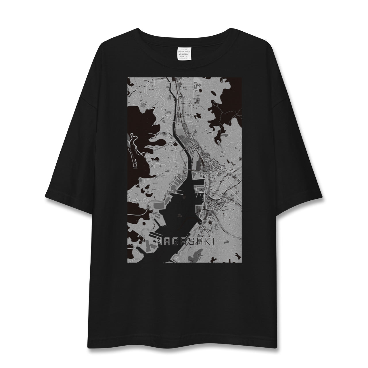 【長崎(長崎県)】地図柄ビッグシルエットTシャツ