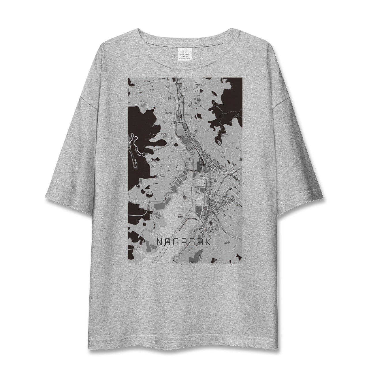 【長崎(長崎県)】地図柄ビッグシルエットTシャツ
