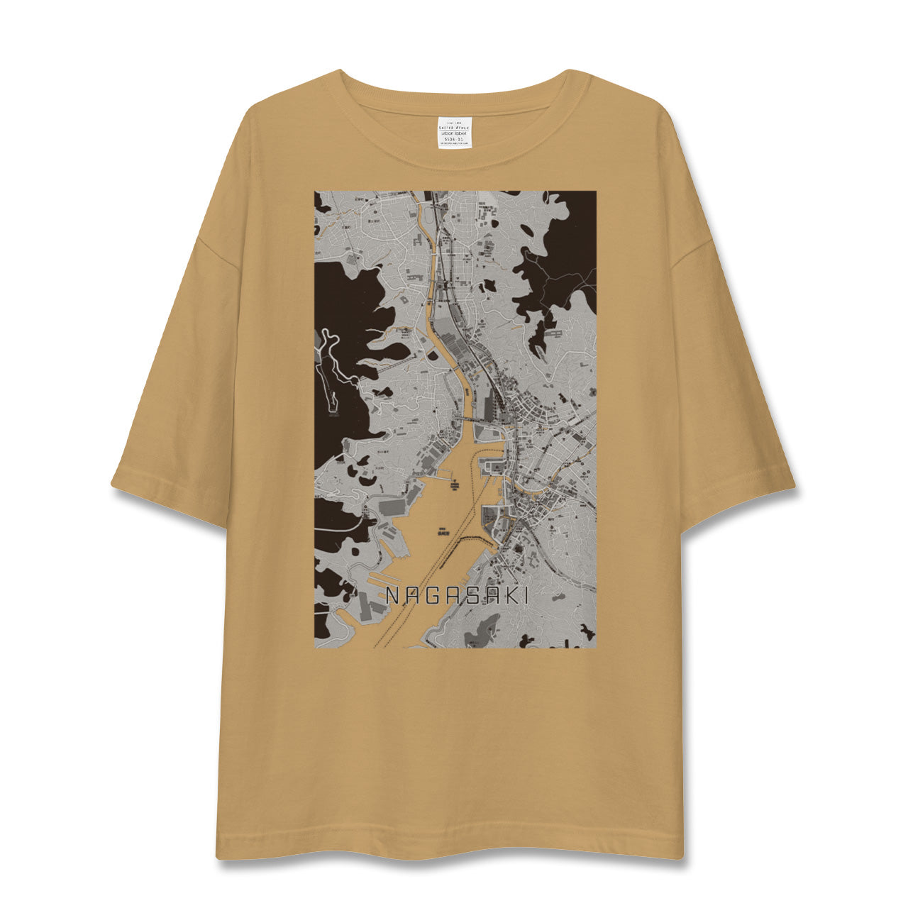 【長崎(長崎県)】地図柄ビッグシルエットTシャツ