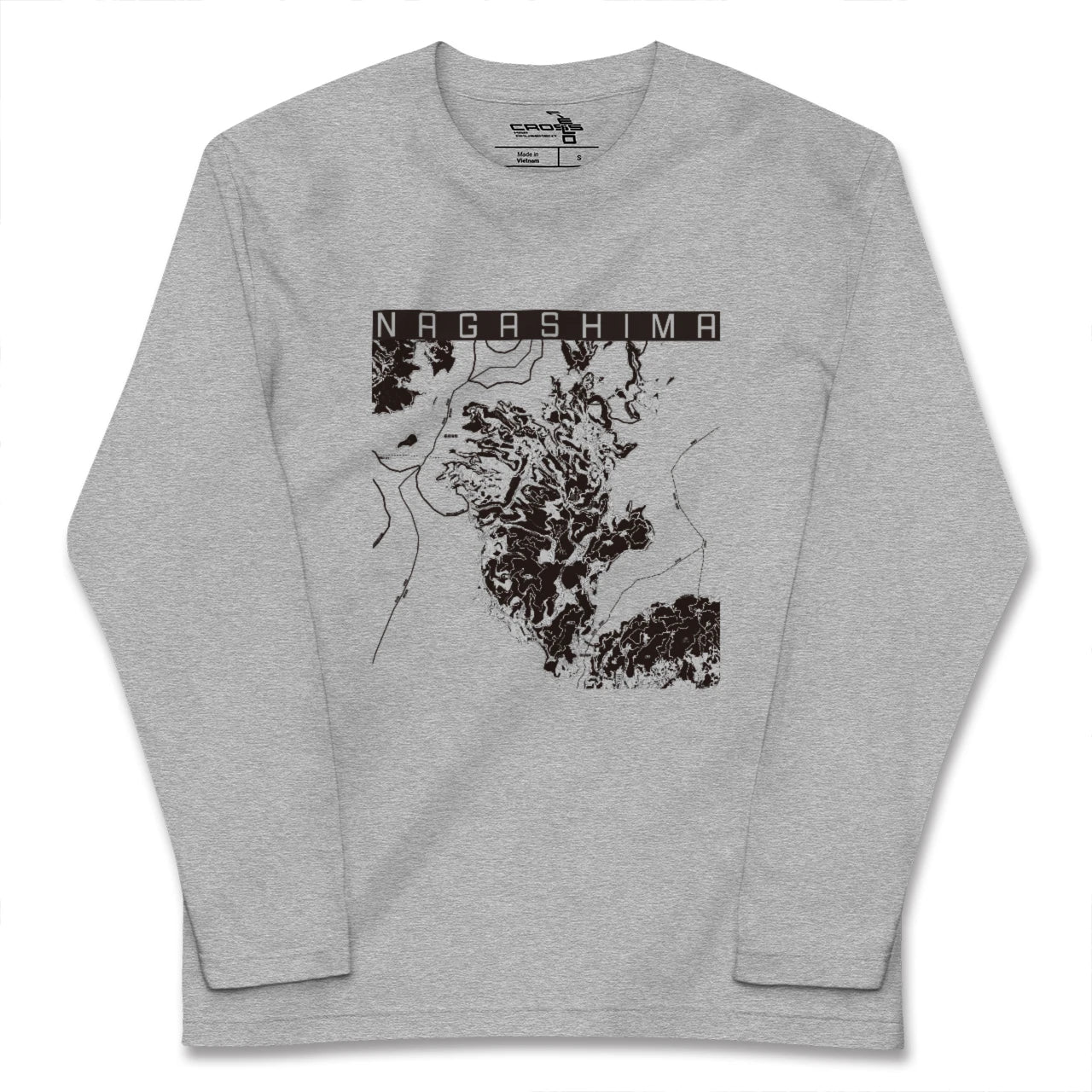 【長島(鹿児島県)】地図柄ロングスリーブTシャツ