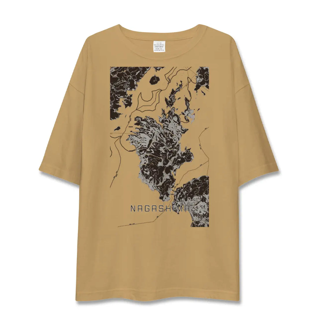 【長島(鹿児島県)】地図柄ビッグシルエットTシャツ